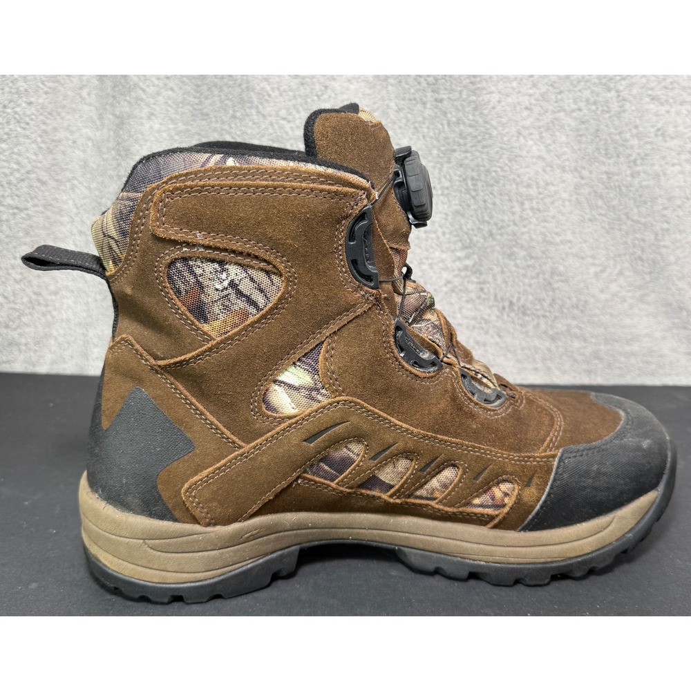 Cabelas Hunting Boots Mens 12 Brown Camo BOA Lacing Dry-Plus Thinsulate 81-8420 - Picture 9 of 12